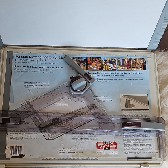 KOH-I_NOOR Portable Versatile Drawing Board carry case Protractor Drafting Head - Picture 4 of 14